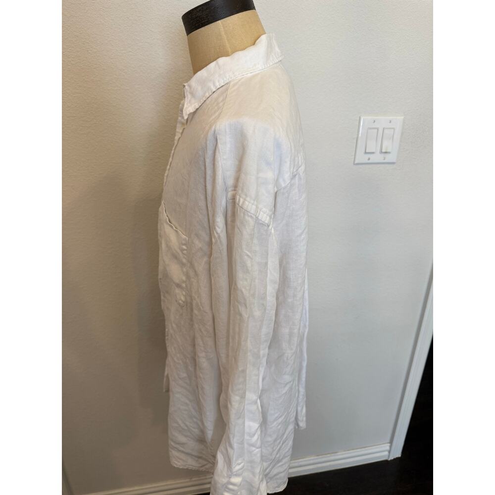 BANANA REPUBLIC White Irish Linen Buton Down Casual Shirt Top Men XL - Picture 4 of 7